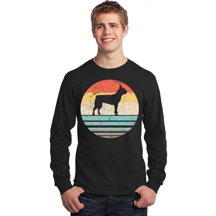 Boston Terrier Retro Sun Tall Long Sleeve T-Shirt