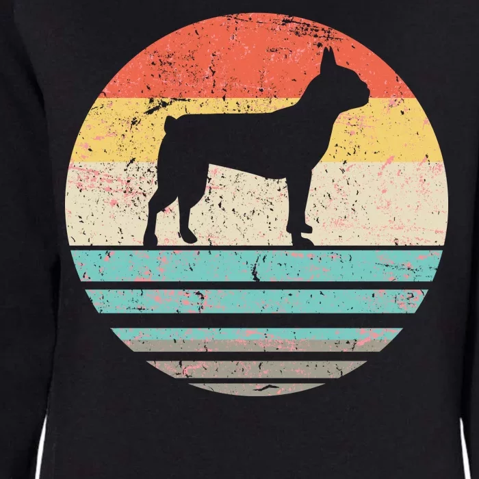 Boston Terrier Retro Sun Womens California Wash Sweatshirt