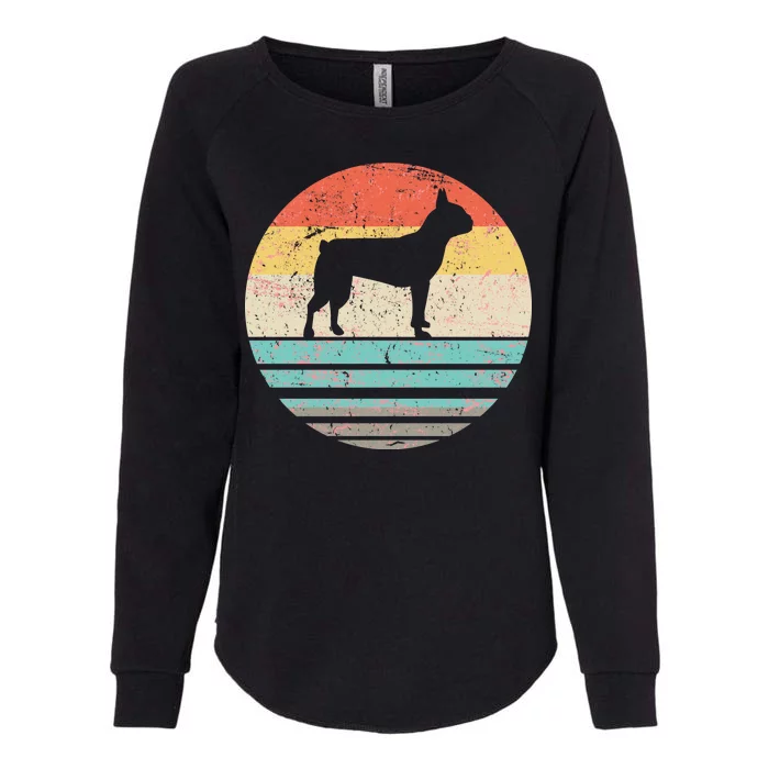 Boston Terrier Retro Sun Womens California Wash Sweatshirt