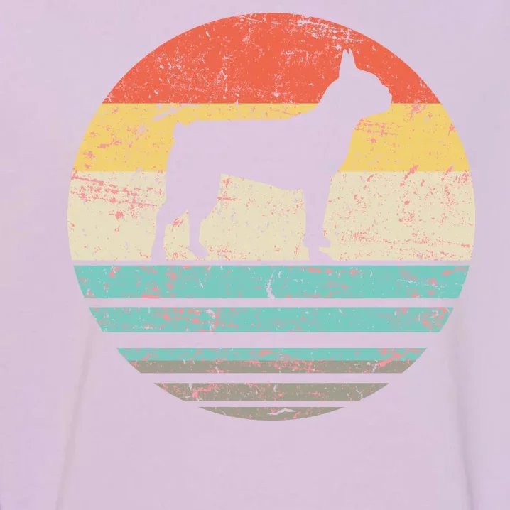 Boston Terrier Retro Sun Garment-Dyed Sweatshirt