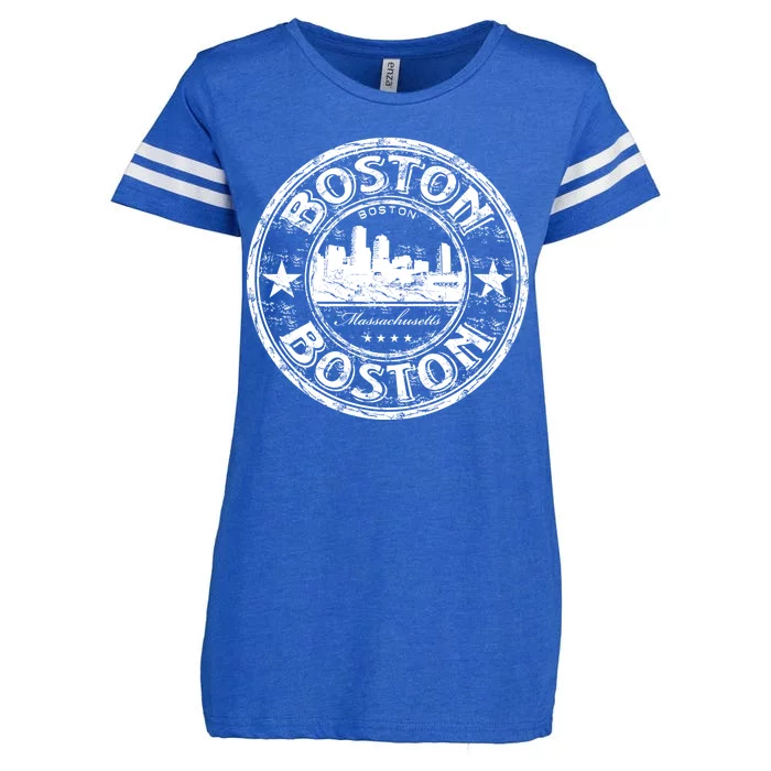 Boston Vintage Logo Enza Ladies Jersey Football T-Shirt