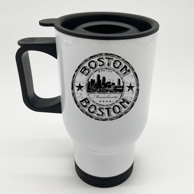 Boston Vintage Logo Stainless Steel Travel Mug