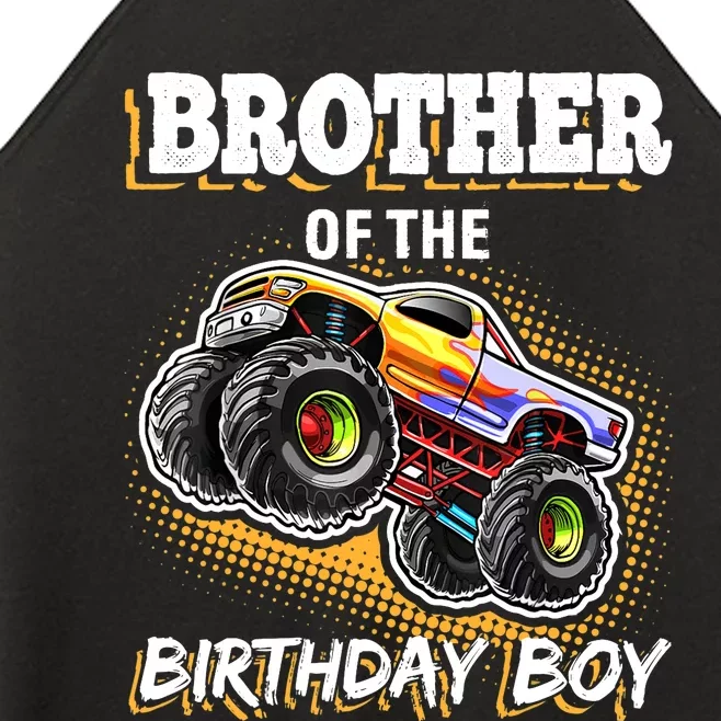 Brother of the Birthday Boy Monster Truck Birthday Gift Women’s Perfect Tri Rocker Tank