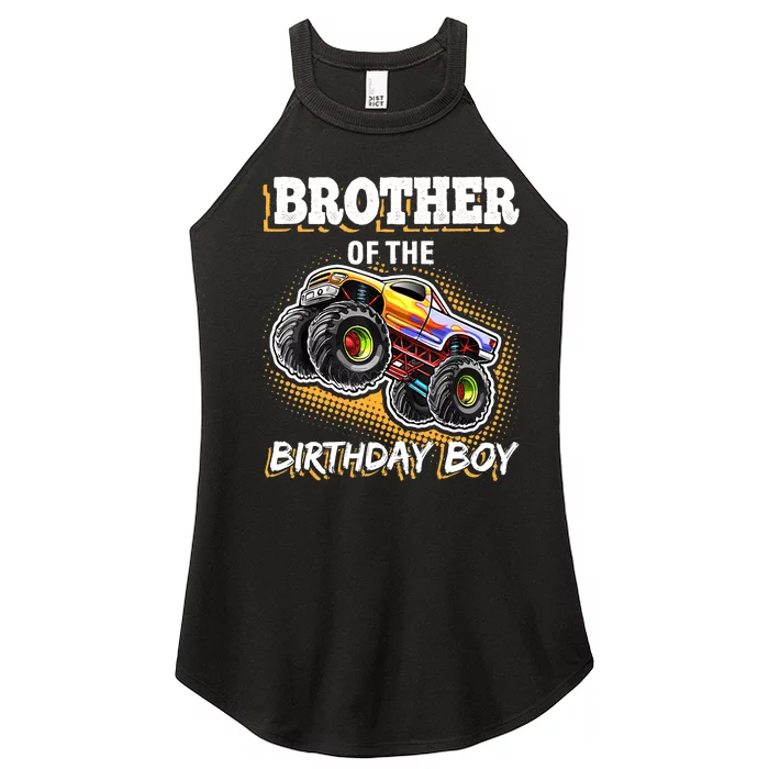 Brother of the Birthday Boy Monster Truck Birthday Gift Women’s Perfect Tri Rocker Tank