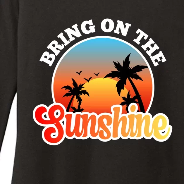 Bring On The Sunshine Summer Vacations Palm Trees Sunset Cute Gift Womens CVC Long Sleeve Shirt