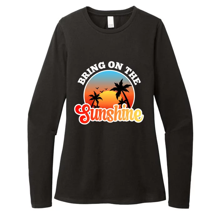 Bring On The Sunshine Summer Vacations Palm Trees Sunset Cute Gift Womens CVC Long Sleeve Shirt