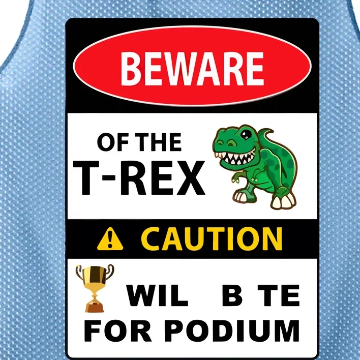 Beware Of The Trex Caution Will Bite For Podium Mesh Reversible Basketball Jersey Tank