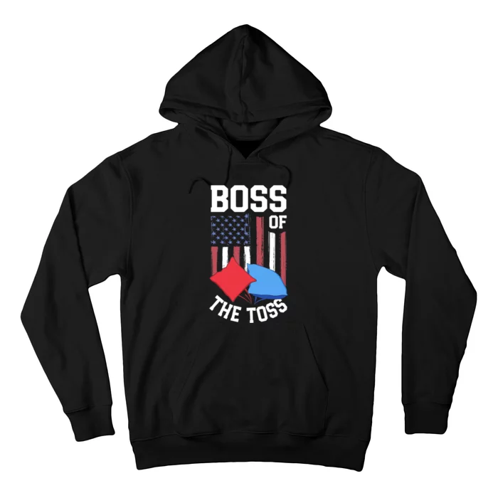 Boss Of The Toss Funny Cornhole Gifts For Bean Bag Toss Hoodie