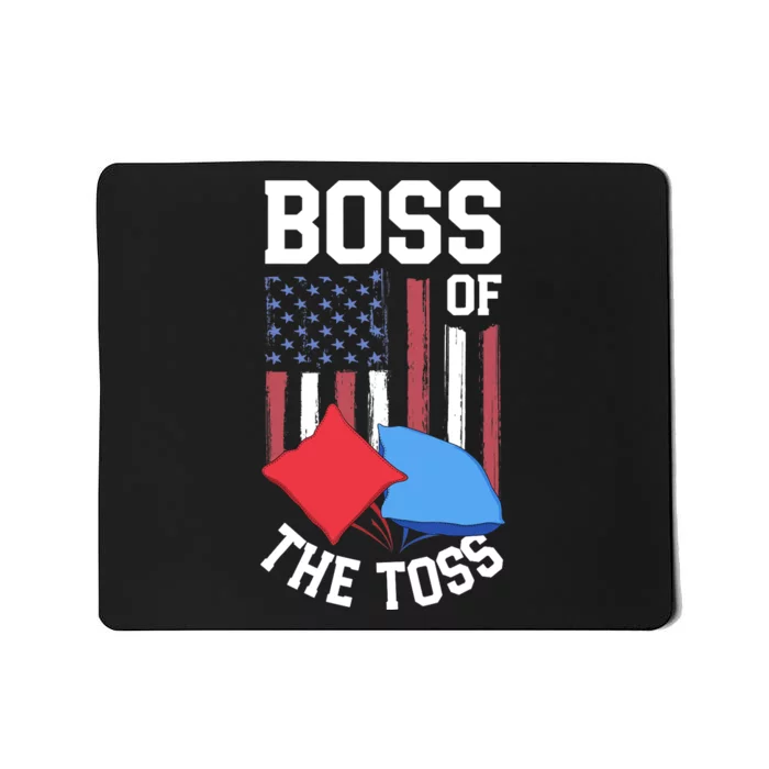 Boss Of The Toss Funny Cornhole Gifts For Bean Bag Toss Mousepad