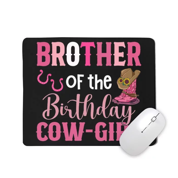 Brother Of The Birthday Cow Rodeo Cow 1st Birthday Mousepad