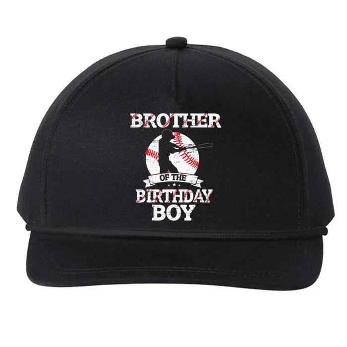 Brother Of The Birthday Boy Baseball Lover Vintage Retro Snapback Five-Panel Rope Hat