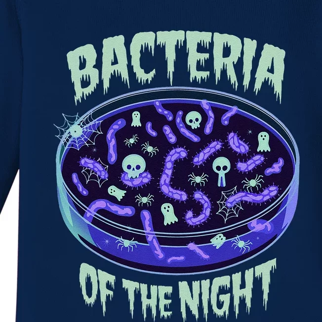 Bacteria Of The Night Halloween Edition Biology Halloween Baby Long Sleeve Bodysuit