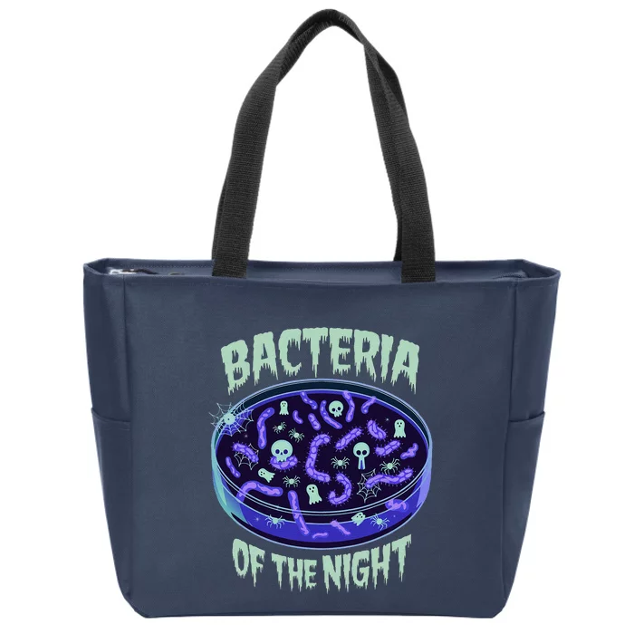 Bacteria Of The Night Halloween Edition Biology Halloween Zip Tote Bag