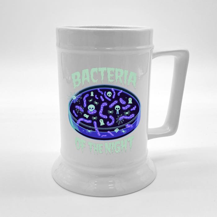 Bacteria Of The Night Halloween Edition Biology Halloween Front & Back Beer Stein