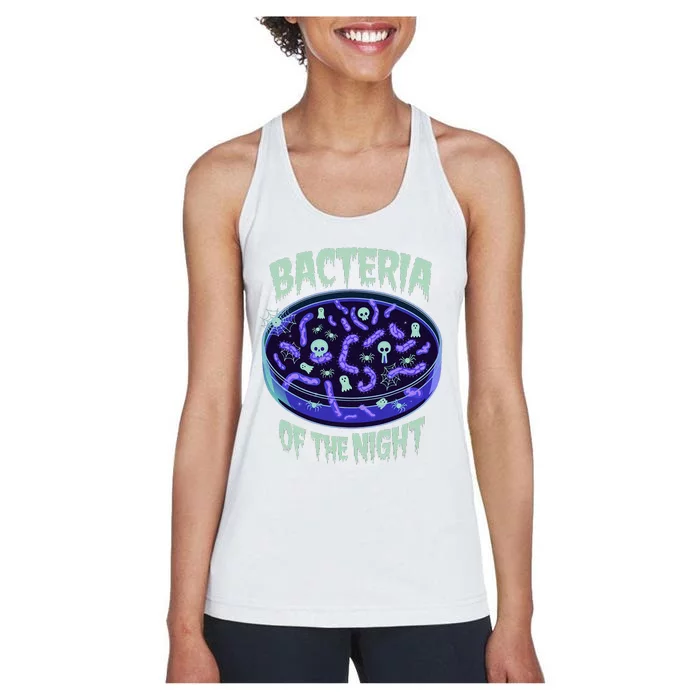 Bacteria Of The Night Halloween Edition Biology Halloween Women's Racerback Tank