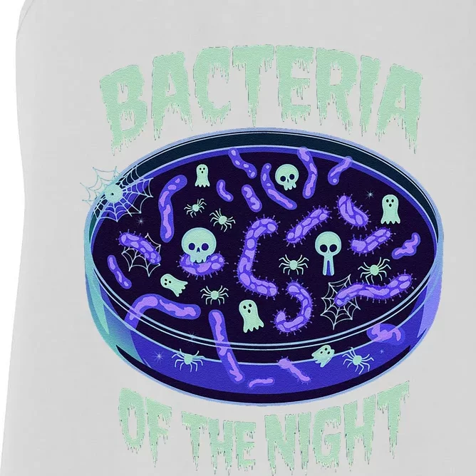 Bacteria Of The Night Halloween Edition Biology Halloween Women's Racerback Tank