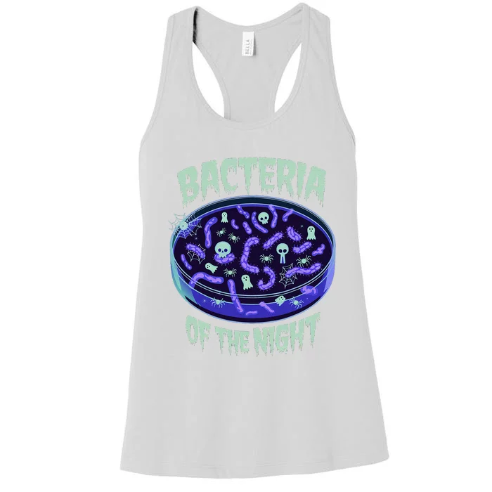 Bacteria Of The Night Halloween Edition Biology Halloween Women's Racerback Tank