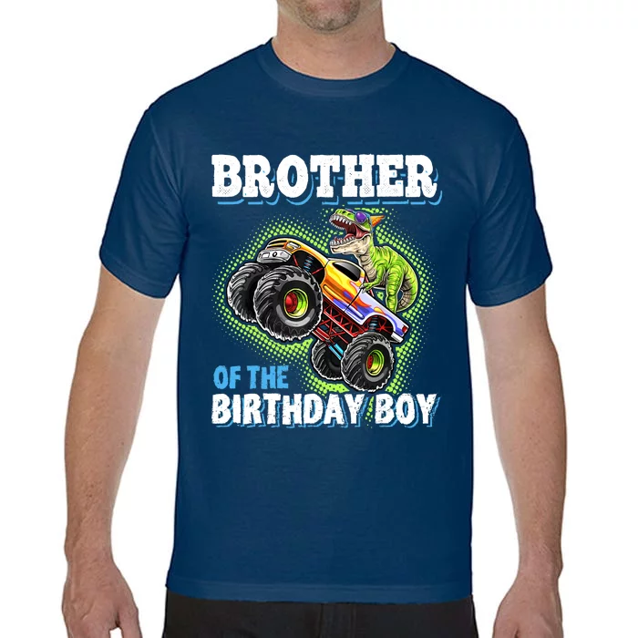 Brother Of The Birthday Boy Dinosaur Monster Truck Birthday Comfort Colors T-Shirt