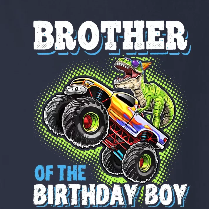 Brother Of The Birthday Boy Dinosaur Monster Truck Birthday Toddler Long Sleeve Shirt