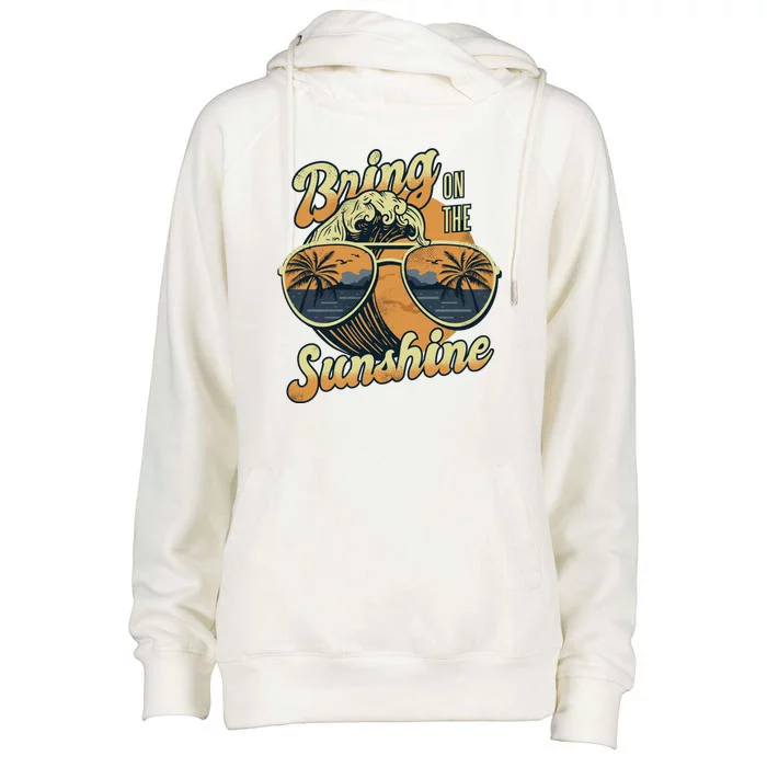 Bring On The Sunshine Beach Womens Funnel Neck Pullover Hood