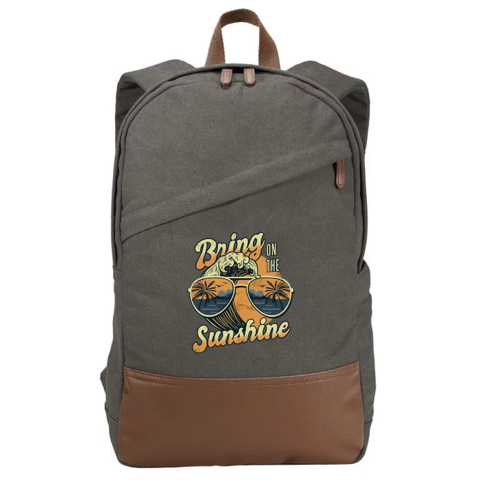 Bring On The Sunshine Beach Cotton Canvas Backpack