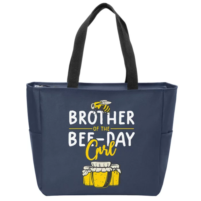 Brother Of The Bee Day Bee Day Matching Zip Tote Bag