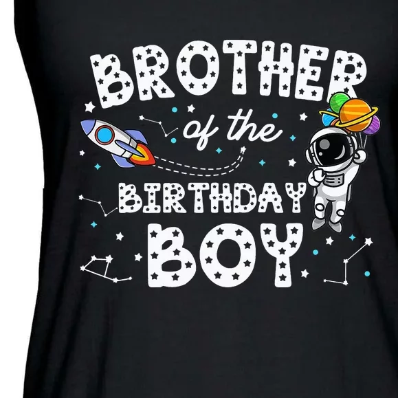 Brother of the Birthday Astronaut Space Theme Birthday Ladies Essential Flowy Tank