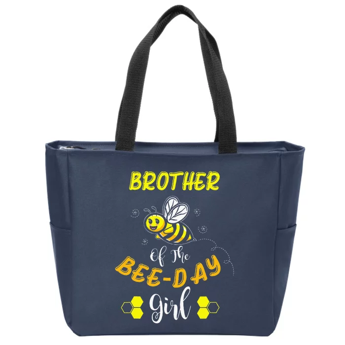 Brother Of The Bee Day Birthday Gift Zip Tote Bag