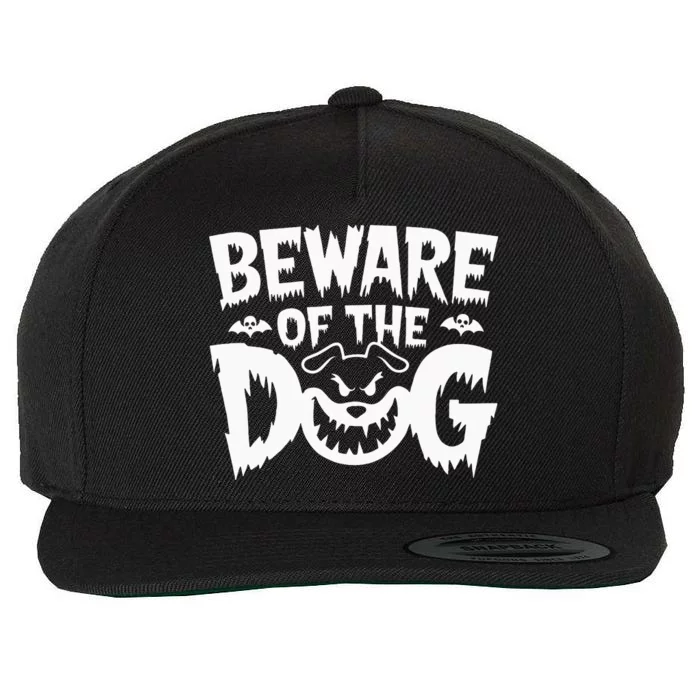 Beware Of The Dog Wool Snapback Cap