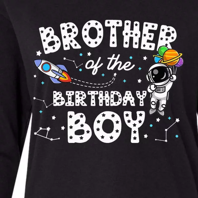 Brother of the Astronaut Space Theme Birthday Party B Womens Cotton Relaxed Long Sleeve T-Shirt