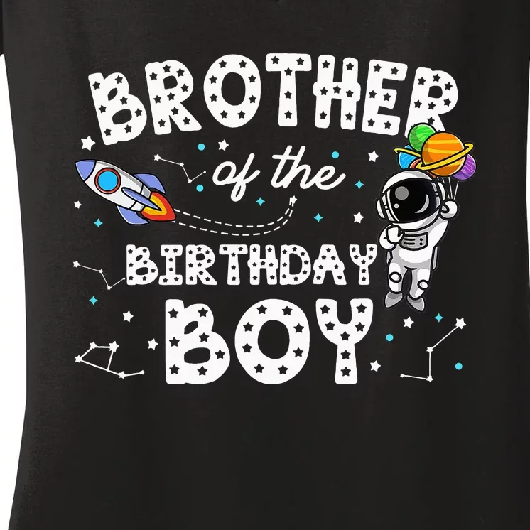 Brother of the Astronaut Space Theme Birthday Party B Women's V-Neck T-Shirt