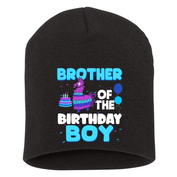 Brother Of The Birthday Boy Llama Family Party Decorations Short Acrylic Beanie