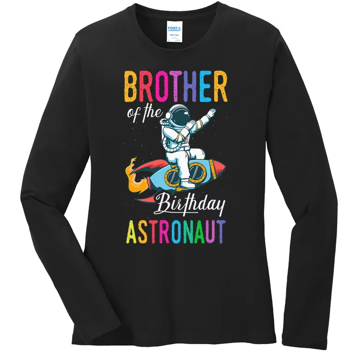 Brother of the Astronaut Space Theme Birthday Party B Ladies Long Sleeve Shirt