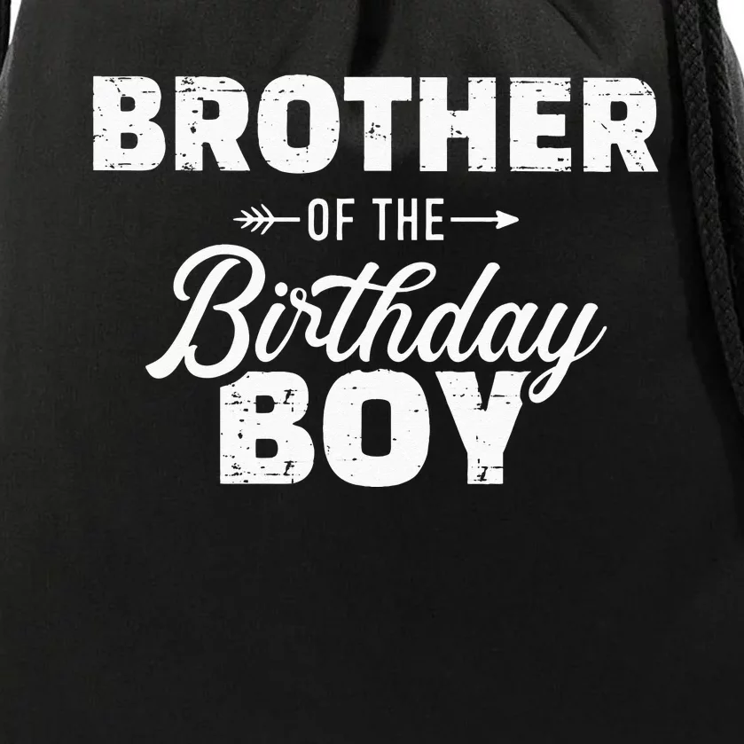 Brother Of The Birthday Boy Son Matching Family Drawstring Bag