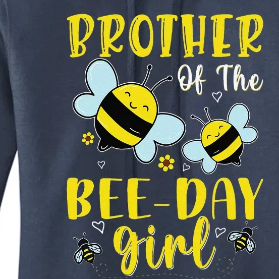 Brother Of The Bee Day Hive Family Matching Birthday Women's Pullover Hoodie