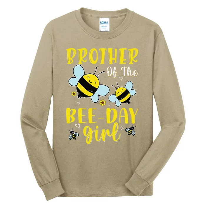 Brother Of The Bee Day Hive Family Matching Birthday Tall Long Sleeve T-Shirt