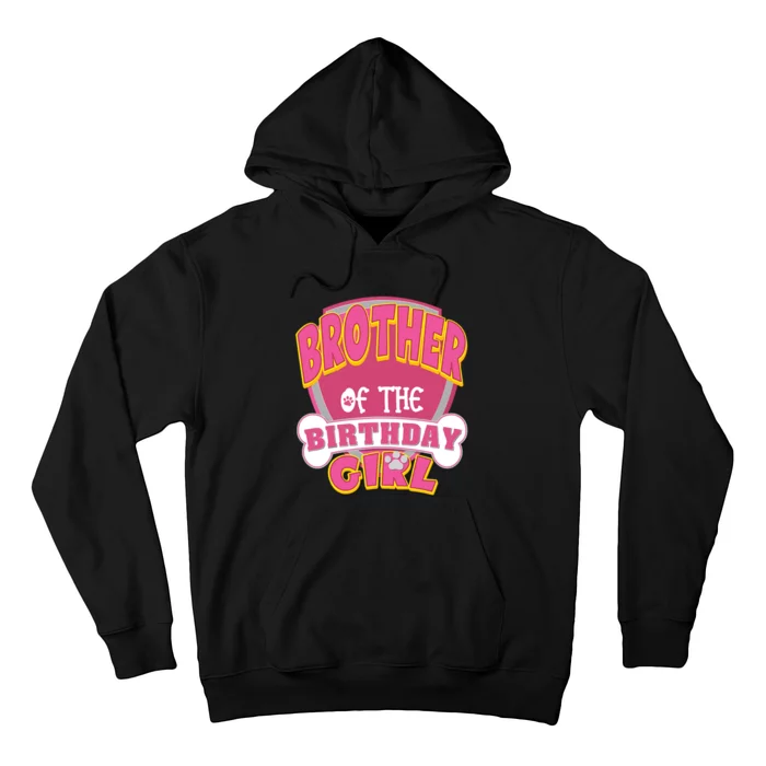 Brother Of The Birthday Girl Dog Paw Family Matching Hoodie