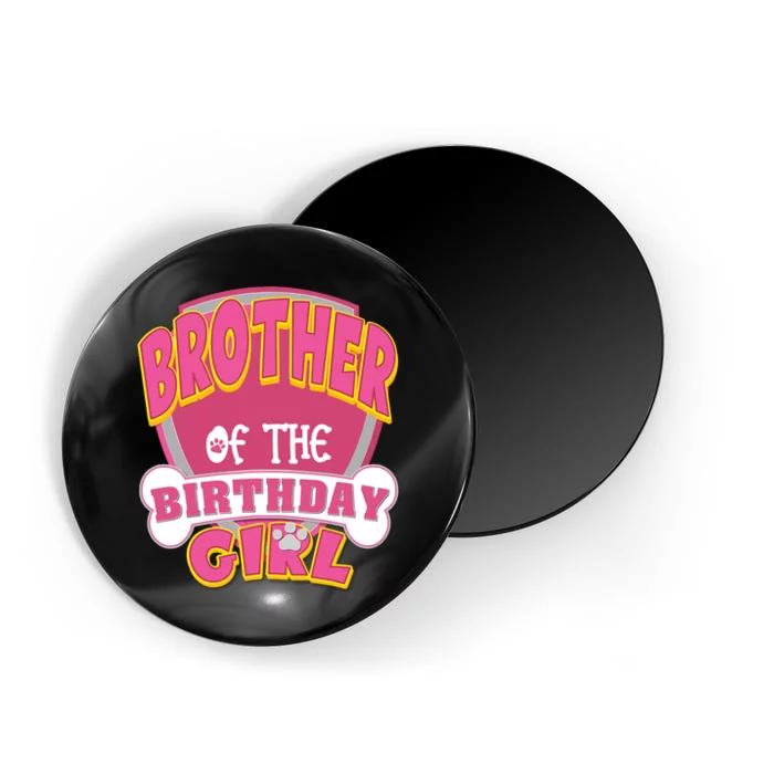 Brother Of The Birthday Girl Dog Paw Family Matching Magnet