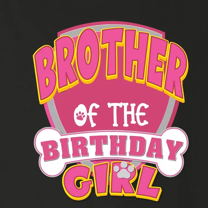 Brother Of The Birthday Girl Dog Paw Family Matching Toddler Long Sleeve Shirt