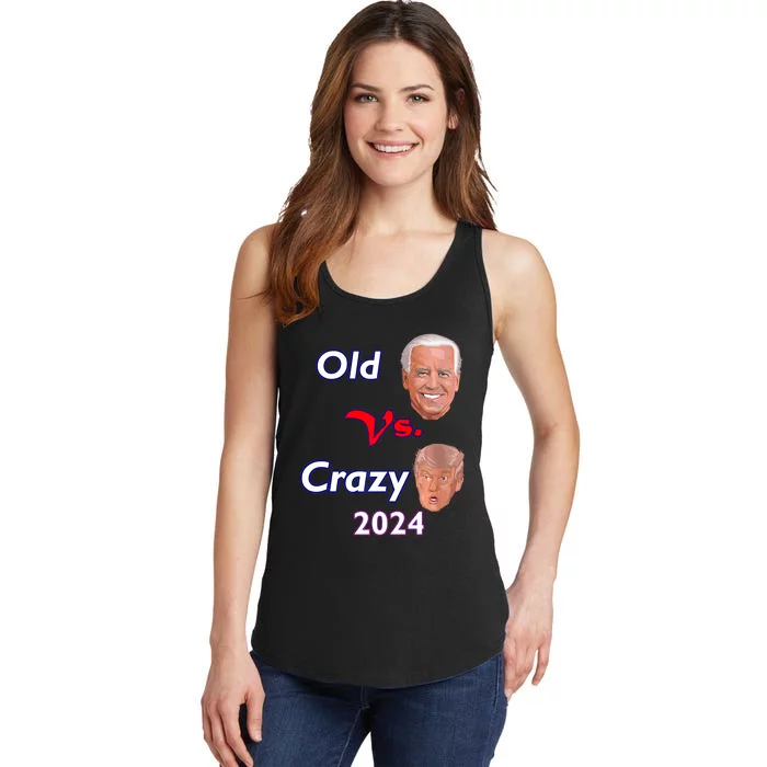 Better Old Than Crazy Pro Biden Anti Trump Election 2024 Ladies Essential Tank