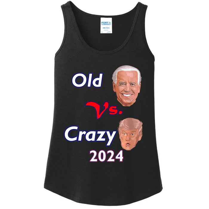 Better Old Than Crazy Pro Biden Anti Trump Election 2024 Ladies Essential Tank