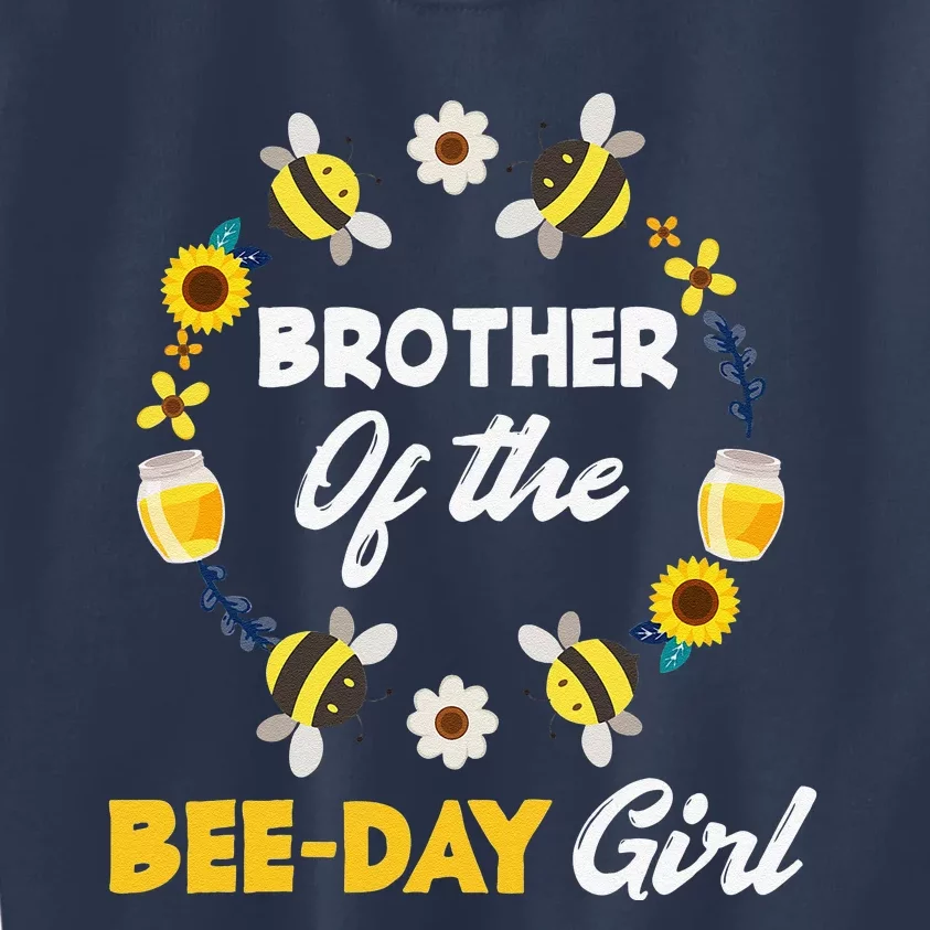 Brother Of The BeeDay Funny Bee Themed Matching Gift Kids Sweatshirt