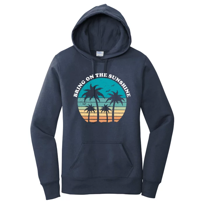 Bring On The Sunshine Retro Sunset Women's Pullover Hoodie