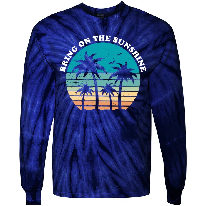 Bring On The Sunshine Retro Sunset Tie-Dye Long Sleeve Shirt