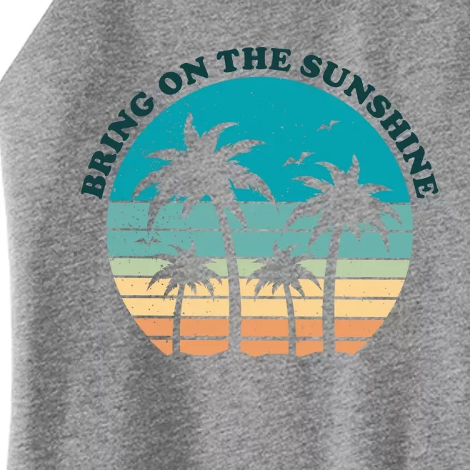 Bring On The Sunshine Retro Sunset Women’s Perfect Tri Rocker Tank