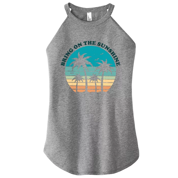 Bring On The Sunshine Retro Sunset Women’s Perfect Tri Rocker Tank