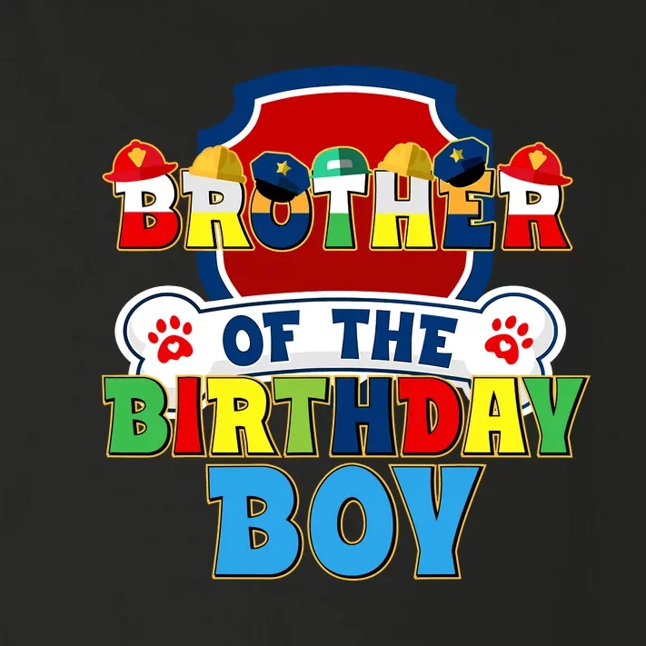 Brother Of The Birthday Boy Dog Paw Family Matching Toddler Long Sleeve Shirt