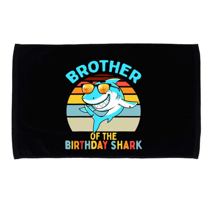 Brother of the Shark Birthday Matching Family Microfiber Hand Towel