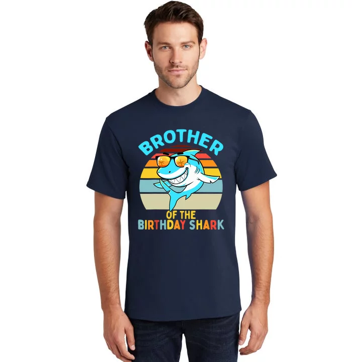 Brother of the Shark Birthday Matching Family Tall T-Shirt