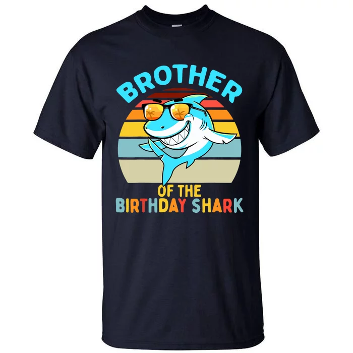 Brother of the Shark Birthday Matching Family Tall T-Shirt